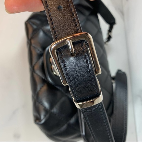 ❌❌ CHANEL Uniform CC calfskin leather black quilted Bumbag waist crossbody bag - Picture 14 of 15